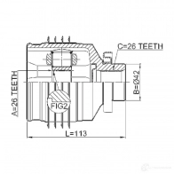 Шрус граната FEBEST 3824100 1211sfmtrh AYRP9N C 4056111073583 - Изображение 2