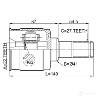 Шрус граната FEBEST 1270596584 4056111113142 RE60 WOS 1211sd11mt - Изображение 2