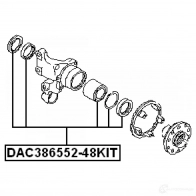 Ступичный подшипник FEBEST 3826059 6S Z7P1 4056111022093 dac38655248kit - Изображение 2