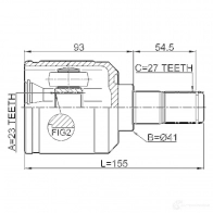 Шрус приводного вала, комплект FEBEST 1211sanfe4wd X28TN1 A 3824099 - Изображение 2