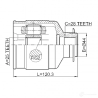 Шрус граната FEBEST 4056111118413 1211ix35rh 1270596542 MCVNWG 9 - Изображение 2