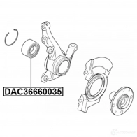 Ступичный подшипник FEBEST 194V8 AI 1437421840 dac36660035 - Изображение 2