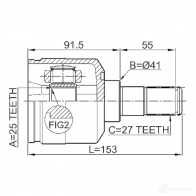 Шрус граната FEBEST 1211nf 9DTKB P 4056111044484 3824096 - Изображение 2