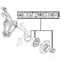 Подшипник ступицы колеса, комплект FEBEST ZNQM W 4056111054124 3826052 dac35720033mkit - Изображение 2