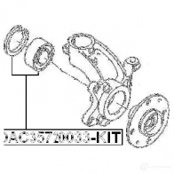 Подшипник ступицы колеса, комплект FEBEST 3826051 4056111071633 dac35720033kit Y 9FUTQY - Изображение 2