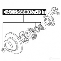 Подшипник ступицы колеса, комплект FEBEST EEXQ3 KN dac35680037kit 3826049 4056111072418 - Изображение 2