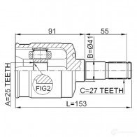 Шрус граната FEBEST 1211efmt 4056111043555 LVW BLEL 3824086 - Изображение 2
