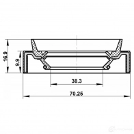 Уплотняющее кольцо, дифференциал FEBEST E XJOFL 1440023558 95JAS-40701017L - Изображение 2