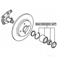 Подшипник ступицы колеса, комплект FEBEST 4056111096193 LELYJ D dac30620051kit 3826036 - Изображение 2