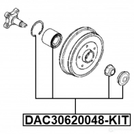 Подшипник ступицы колеса, комплект FEBEST 1437422049 dac30620048kit DM MLHY - Изображение 2