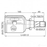 Шрус приводного вала, комплект FEBEST 1381543404 5 LHSS 4056111101903 1011j300rh - Изображение 2