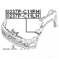 Кронштейн крепления бампера FEBEST 3822361 4056111042817 H0D ZSW9 0237pc11lh - Изображение 2