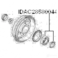 Подшипник ступицы колеса, комплект FEBEST 3826033 4056111066899 dac28580044kit I74OU 3 - Изображение 2