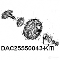 Подшипник ступицы колеса, комплект FEBEST dac25550043kit UE Q8W1 4056111071459 3826030 - Изображение 2
