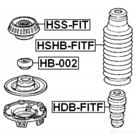 Пыльник амортизатора FEBEST 4056111061092 hshbfitf UK X2FU 3826772 - Изображение 2