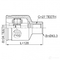 Шрус приводного вала, комплект FEBEST 510593180 4056111064758 1011caprh 6NX1J W8 - Изображение 2