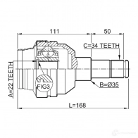 Шрус приводного вала, комплект FEBEST 1011c100r 510593172 4056111084497 A8JO Y9 - Изображение 2