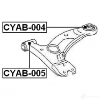 Сайлентблок FEBEST 1368997867 cyab004 1 FX6P 4056111025537 - Изображение 2