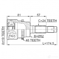 Шрус граната FEBEST 3823988 4056111035727 WEV TR 0910012a48 - Изображение 2