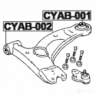 Сайлентблок FEBEST 1424756828 B6WA 5 4056111024325 cyab002 - Изображение 2