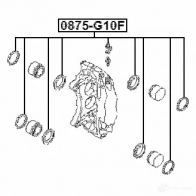 Ремкомплект суппорта FEBEST 0875g10f GA4 W6 1436947897 - Изображение 2