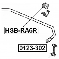 Втулка стабилизатора FEBEST hsbra6r 4056111030579 A 7EF1R 3826753 - Изображение 2
