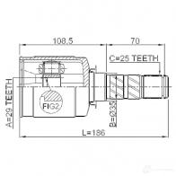 Шрус граната FEBEST 4056111043357 0811b13 YD 9L0L0 3823919 - Изображение 2