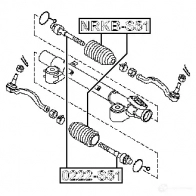 Рулевая тяга FEBEST 0222s51 1OQ5U J 3822190 4056111079530 - Изображение 2