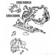 Подушка двигателя, опора FEBEST 1270604516 crmsebrr 4056111120829 X E166I - Изображение 2