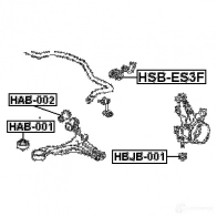 Втулка стабилизатора FEBEST CTO0 A3O 3826740 hsbes3f 4056111033648 - Изображение 2