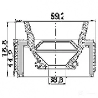 Сальник шруса FEBEST 4056111085111 95hbs40591119r 3825418 U4BRE R - Изображение 2