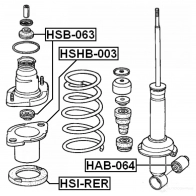 Распорная втулка амортизатора FEBEST 1DSJK L hsb063 4056111058740 3826724 - Изображение 2