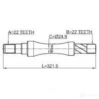 Приводной вал FEBEST 4056111113364 3823815 0712rs413 KE 5WH7 - Изображение 2