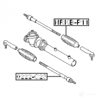 Рулевая тяга FEBEST 4056111075686 IX SRTA 3822159 0222c23 - Изображение 2