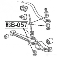 Втулка соединительной тяги FEBEST 4056111030500 3826720 BE43 9 hsb057 - Изображение 2
