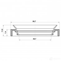 Уплотняющее кольцо, раздаточная коробка FEBEST 1440023542 95HAY-41550712X 6QCV NAP - Изображение 2