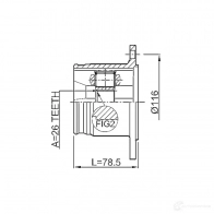 Шрус граната FEBEST 4056111079639 GU4G K 3823805 0711jbr - Изображение 2