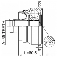 Шарнир, продольный вал FEBEST 0711-JB424RSHA T8E6 QQX 1440022948 - Изображение 2