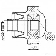Шарнир, продольный вал FEBEST DAO H2 0711-JB424FSHA 1440022947 - Изображение 2