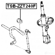 Втулка стабилизатора FEBEST tsbzzt240f 3830292 4056111030241 DBRB VX - Изображение 2