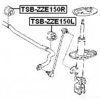 Втулка стабилизатора FEBEST 3830290 TRQU1 E4 4056111025643 tsbzze150l - Изображение 2