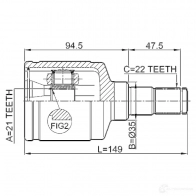 Шрус граната FEBEST A YJ88 0711ballh 3823800 4056111043876 - Изображение 2