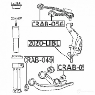 Сайлентблок FEBEST 3825964 4056111110349 crab049 RS 7EDS - Изображение 2