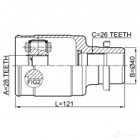 Шарнирный комплект, приводной вал FEBEST JNTL 877 0711-AZG413RH 1440022946 - Изображение 2