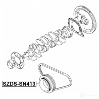 Шкив коленвала FEBEST szdssn413 1424938542 4056111127989 25UH T2 - Изображение 2