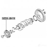 Шкив коленвала FEBEST 4056111119656 3829119 P87PY S0 szdsjb419 - Изображение 2