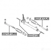 Рулевой наконечник FEBEST 0221k12rh 3822138 L 4WHLSV 4056111039541 - Изображение 2