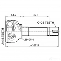 Шарнирный комплект, приводной вал FEBEST I SI30 1440022945 0710-SN413 - Изображение 2