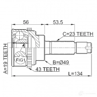 Шрус граната FEBEST BOATGL 4 4056111036427 3823790 0710017a43 - Изображение 2