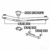 Сайлентблок FEBEST 3825958 5SN TQA 4056111095370 crab043 - Изображение 2